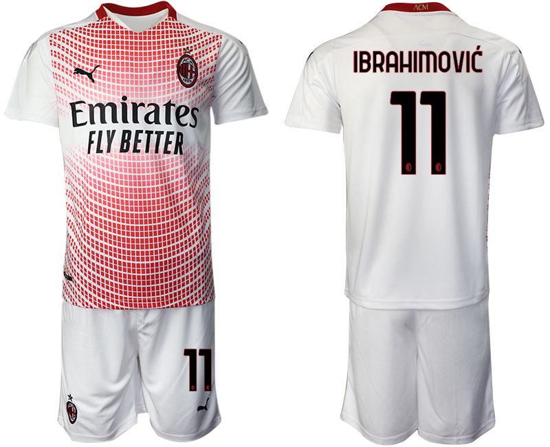 Men 2020-2021 Club Ac Milan away white #11 Soccer Jersey->ac milan jersey->Soccer Club Jersey